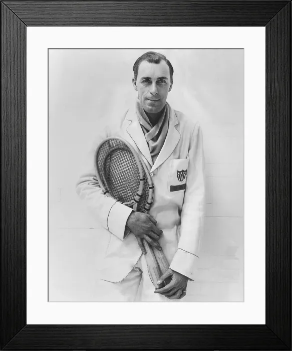 Framed Print : Bill Tilden after his first match since reinstatement as an amateur by the ALTA. At Heights Casino in Brooklyn, Feb. 13, 1929 Framed Print : Bill Tilden after his first match since reinstatement as an amateur by the ALTA. At Heights Casino in Brooklyn, Feb. 13, 1929