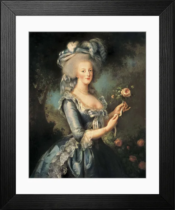 Framed Print : Vigee-Lebrun, Elisabeth (1755-1842). Marie-Antoinette of Austria, Queen of France. 1783. Rococo art. Oil on canvas. FRANCE. Versailles. National Museum of Versailles
