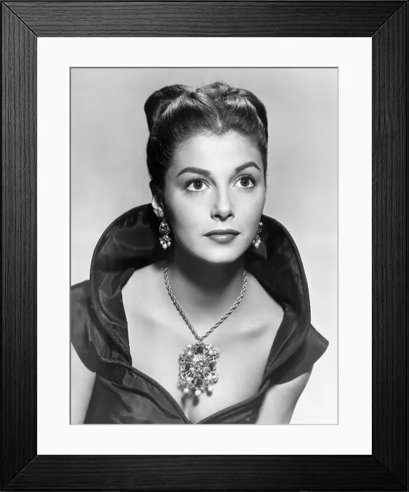 Framed Print : Pier Angeli wearing jewelry from the house of Joseff featured in THE SILVER CHALICE, 1954