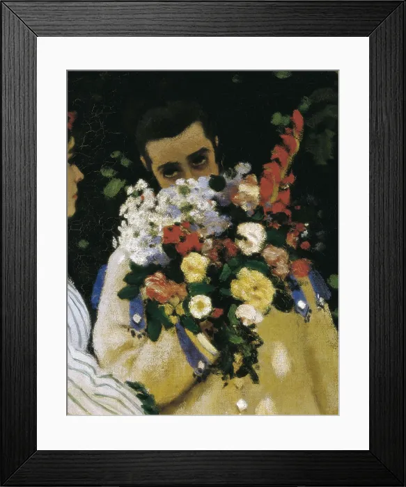 Framed Print : MONET, Claude (1840-1926). Women in the Garden. 1867. Central lower detail. Impressionism. Oil on canvas. FRANCE. Paris. Muse d'Orsay (Orsay Museum)