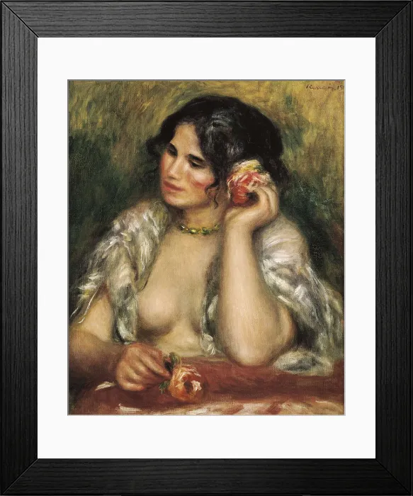 Framed Print : RENOIR, Pierre-Auguste (1841-1919). Gabrielle with a Rose. 1911 Framed Print : RENOIR, Pierre-Auguste (1841-1919). Gabrielle with a Rose. 1911