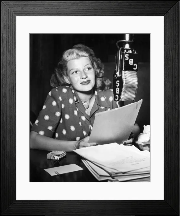 Framed Print : RITA HAYWORTH prepares for THIS LOVE OF OURS on Lux Radio Theater, 1 / 29 / 46 Framed Print : RITA HAYWORTH prepares for THIS LOVE OF OURS on Lux Radio Theater, 1 / 29 / 46