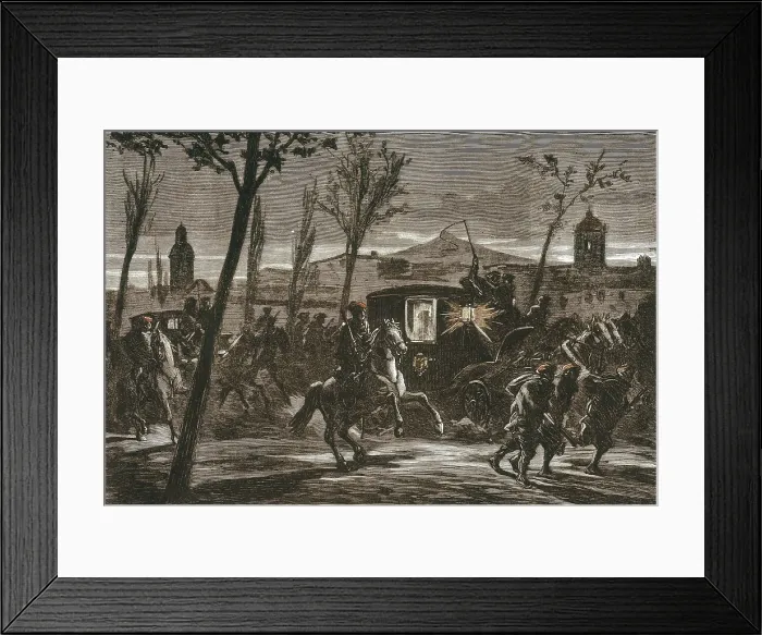 Framed Print : Spain. First Carlist War. Litography. SPAIN. Donostia. San Telmo Municipal Museum. AISA / Everett Collection**US SALES ONLY**
