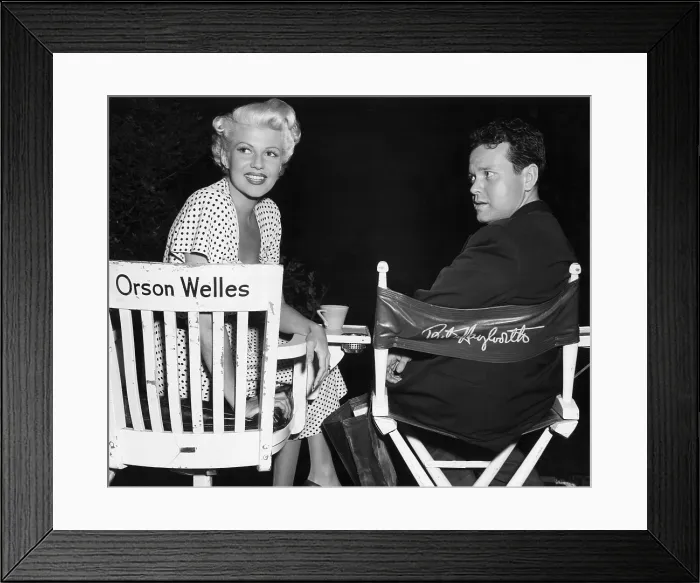 Framed Print : RITA HAYWORTH and husband ORSON WELLES during production of LADY FROM SHANGHAI, 1948