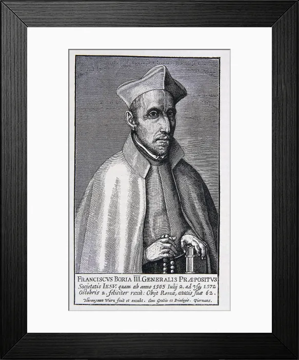 Framed Print : Borgia, Saint Francis (1510-1572). Xylography. AISA / Everett Collection**US SALES ONLY** Framed Print : Borgia, Saint Francis (1510-1572). Xylography. AISA / Everett Collection**US SALES ONLY**