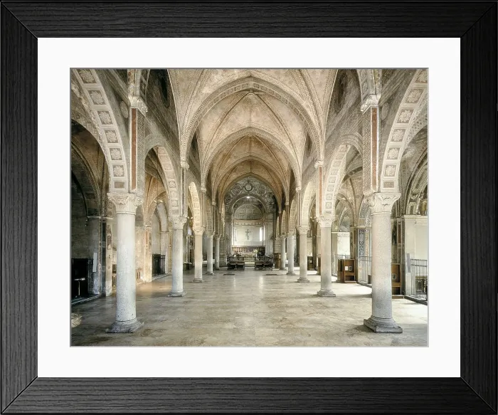 Framed Print : SOLARI, Guiniforte (1429-1481); BRAMANTE, Donato d'Angelo Lazzari, also called (1444-1514). Santa Maria della Grazie. 1492. ITALY. Milan. Santa Maria delle Grazie (St)