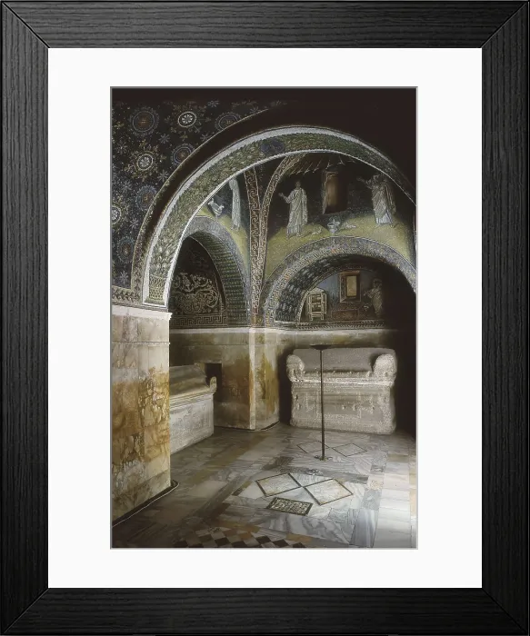 Framed Print : Mausoleum of Galla Placidia. ITALY. Ravenna. Mausoleum of Galla Placidia. Sarcophagus. Early Byzantine art. Architecture. AISA / Everett Collection**US SALES ONLY**