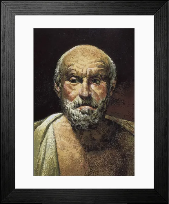 Framed Print : HIPPOCRATES (c. 460 BC - 377 BC). Oil on canvas. AISA / Everett Collection**US SALES ONLY**