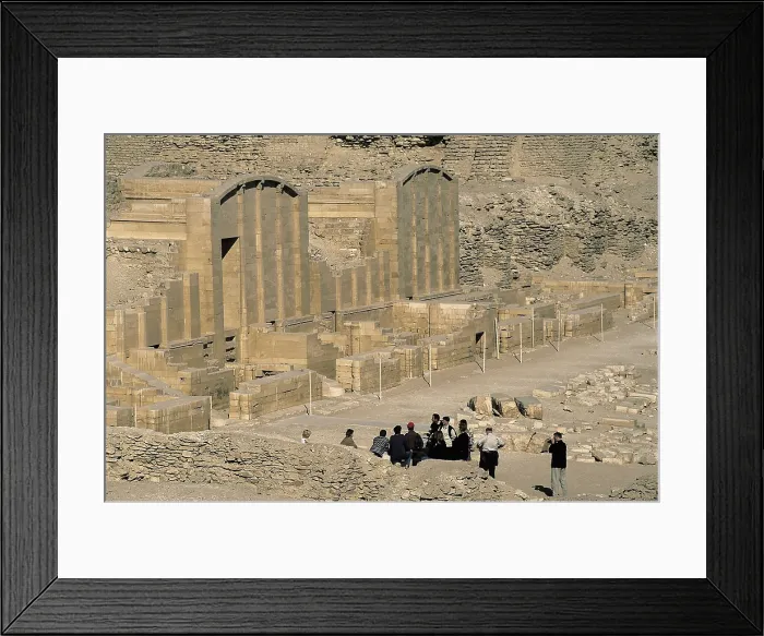 Framed Print : EGYPT. CAIRO. Saqqara. Tourists at thee Djoser's funerary complex. Egyptian art. Old Kingdom. Architecture. AISA / Everett Collection**US SALES ONLY**