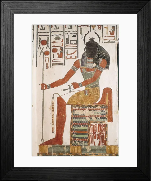 Framed Print : Tomb of Queen Nefertari. EGYPT. Dayr al-Bahri. Valley of the Queens. Tomb of Queen Nefertari. The god Khepri. Egyptian art. New Kingdom. Painting