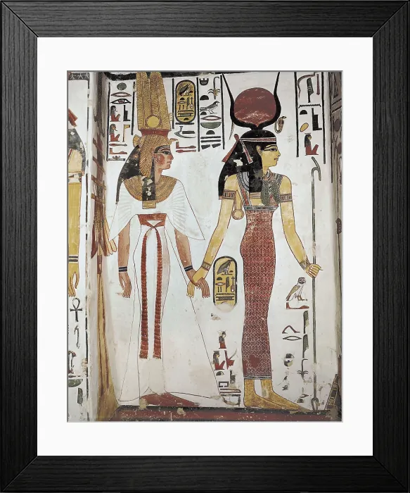Framed Print : Tomb of Queen Nefertari. EGYPT. Dayr al-Bahri. Valley of the Queens. Tomb of Queen Nefertari. Nefertari with goddess Isis. Egyptian art. New Kingdom. Painting