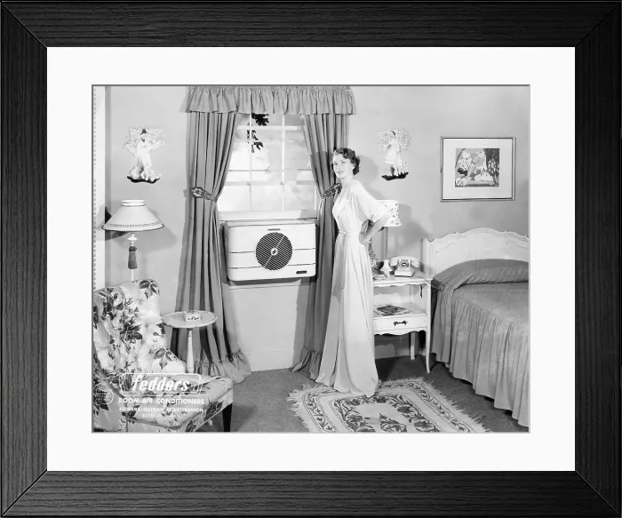 Framed Print : Window air-conditioner, 1952. Courtesy: CSU Archives / Everett Collection