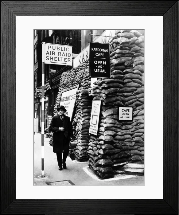 Framed Print : The Kardomah Cafe, outfitted as an air raid shelter as an attraction during wartime, Fleet St, London, England, November 15, 1939. CSU Archives Courtesy Everett Collection Framed Print : The Kardomah Cafe, outfitted as an air raid shelter as an attraction during wartime, Fleet St, London, England, November 15, 1939. CSU Archives Courtesy Everett Collection