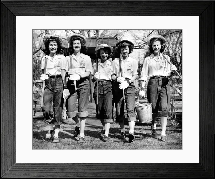 Framed Print : American high school girls of Relieve a Man for War Work