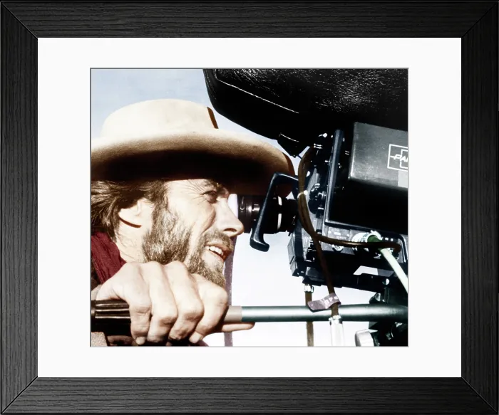 Framed Print : THE OUTLAW JOSEY WALES, actor-director Clint Eastwood, on set, 1976