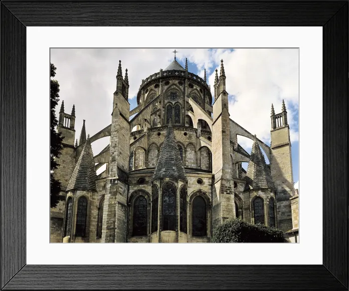 Framed Print : Cathedral of Saint-Etienne. FRANCE. Bourges. Cathedral of Saint-Etienne. Apse. Gothic art. Architecture. AISA / Everett Collection**US SALES ONLY**