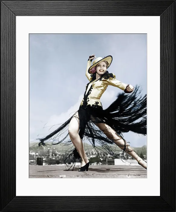 Framed Print : GO WEST YOUNG LADY, Ann Miller rehearses dance routine on set, 1941, ph: A.L. Whitey Schafer