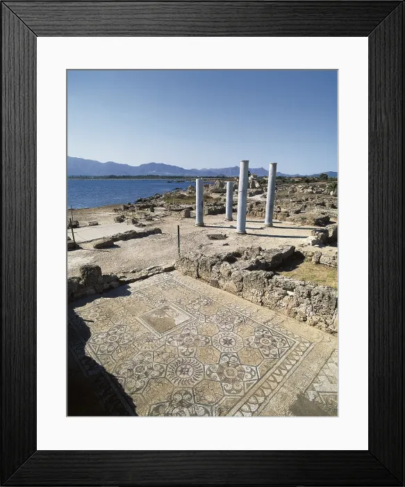 Framed Print : ITALY. SARDINIA. Nora. Romain mosaic in a house of the archaeological site. Roman art. Early Empire. AISA / Everett Collection**US SALES ONLY** Framed Print : ITALY. SARDINIA. Nora. Romain mosaic in a house of the archaeological site. Roman art. Early Empire. AISA / Everett Collection**US SALES ONLY**