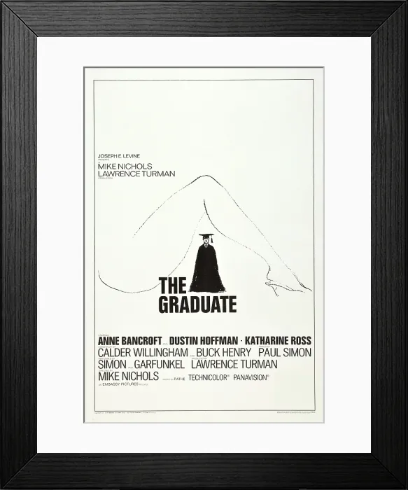 Framed Print : THE GRADUATE, US poster, Dustin Hoffman, 1967