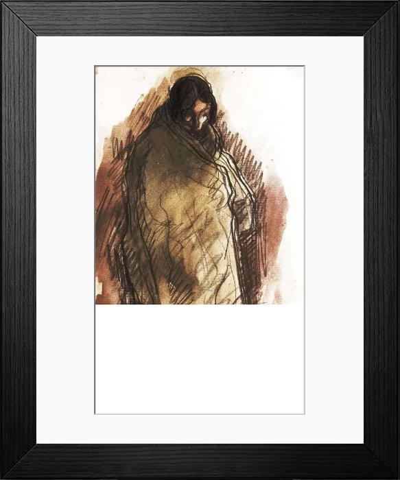 Framed Print : NONELL i MONTURIOL, Isidre (1873-1911). Gipsy woman. 1904. Drawing. SPAIN. Barcelona. National Art Museum of Catalonia. AISA / Everett Collection**US SALES ONLY**