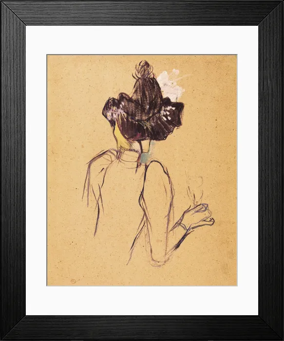 Framed Print : TOULOUSE-LAUTREC, Henri de (1864-1901). Jane Avril. 1893. Post-Impressionism. Drawing. FRANCE. Albi. Toulouse-Lautrec Museum. AISA / Everett Collection**US SALES ONLY**