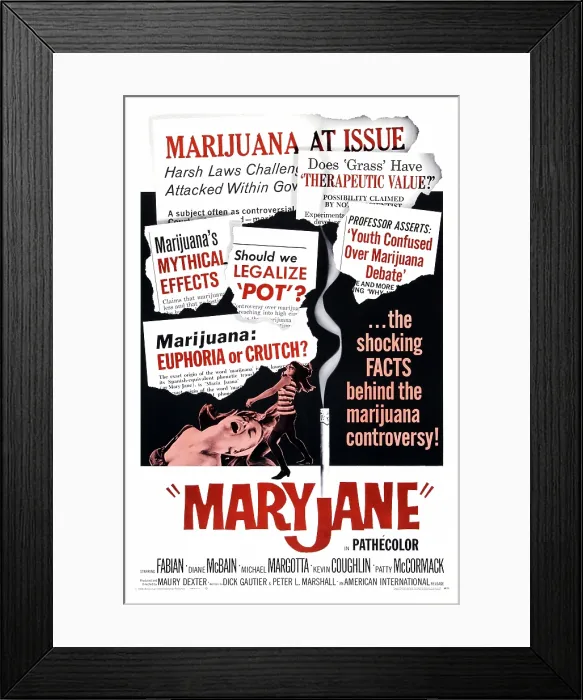 Framed Print : MARYJANE, US poster art, 1968