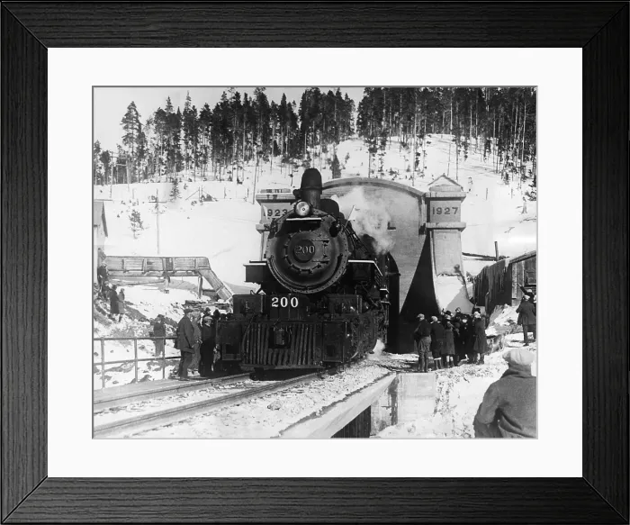 Framed Print : The formal opening of the Moffat Tunnel, which cuts through the Continental Divide in north-central Colorado, 1928.. Courtesy: CSU Archives  /  Everett Collection