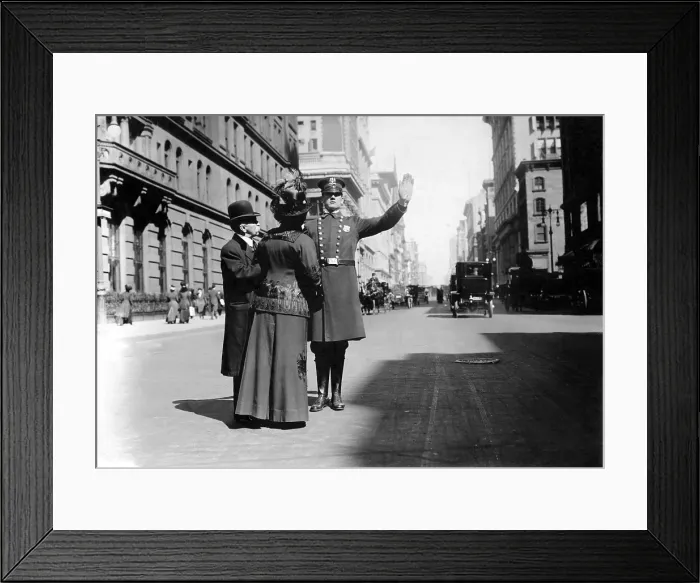 Framed Print : Traffic Policeman in N.Y.C. on April 1, 1912. CSU Archives