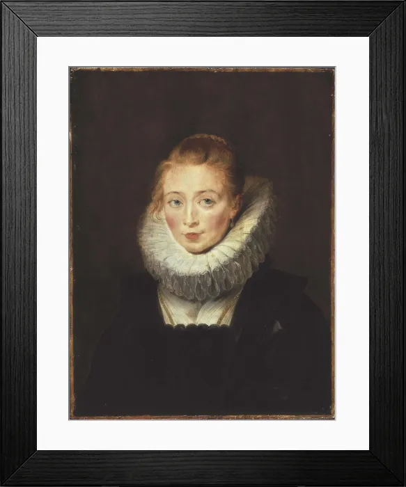 Framed Print : RUBENS, Peter Paul (1577-1640). Portrait of a Lady-in-Waiting to the Infanta Isabella. c. 1625. Flemish art. Oil on canvas. RUSSIA. Saint Petersburg. State Hermitage Museum