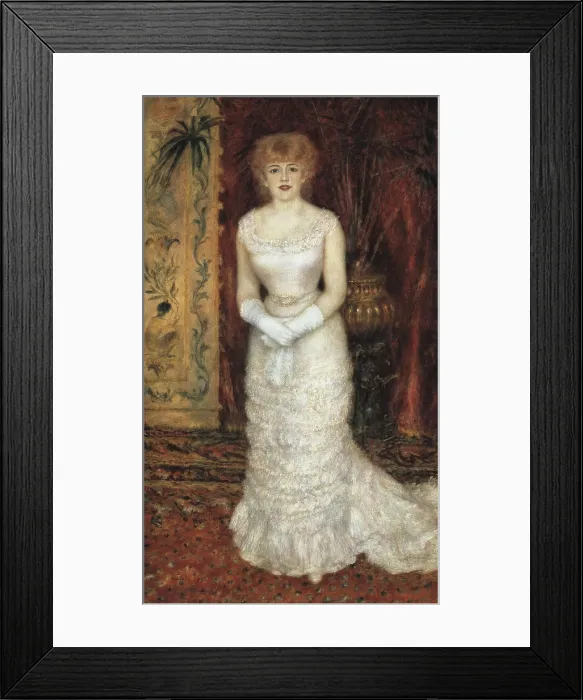 Framed Print : RENOIR, Pierre-Auguste (1841-1919). Portrait of the Actress Jeanne Samary. 1878. Impressionism. Oil on canvas. RUSSIA. Saint Petersburg. State Hermitage Museum