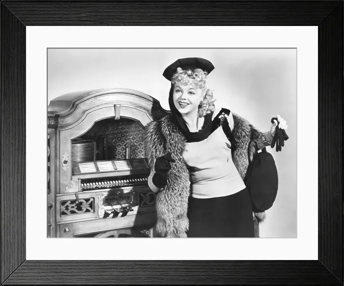 Framed Print : JUKE BOX JENNY, Iris Adrian, 1942 Framed Print : JUKE BOX JENNY, Iris Adrian, 1942