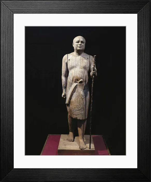 Framed Print : Ka-aper lcalled 'Sheikh El-Beled'. ca. 2465 BC. Work also known as 'The Headman of the Village', though his real activity was priest assistant. Sycamore wood