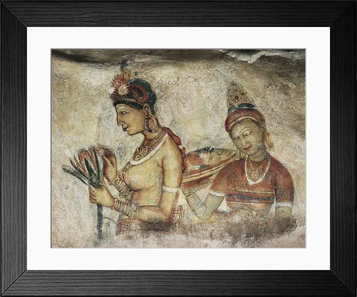 Framed Print : Maidens among clouds. 5th c. SRI LANKA. Sigiriya. Hindu art. Fresco. AISA / Everett Collection**US SALES ONLY** Framed Print : Maidens among clouds. 5th c. SRI LANKA. Sigiriya. Hindu art. Fresco. AISA / Everett Collection**US SALES ONLY**