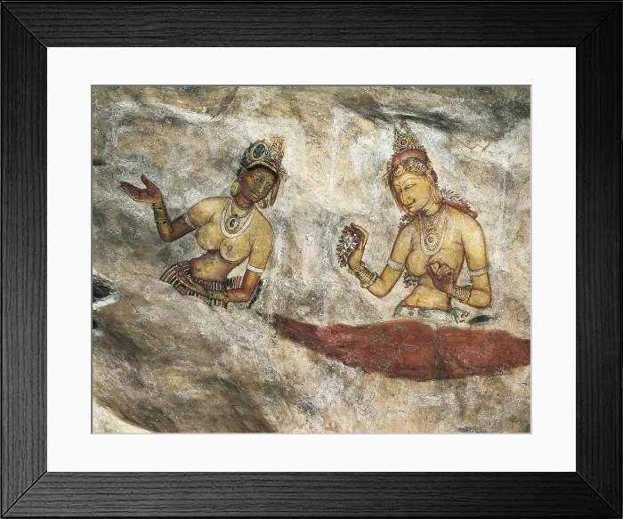 Framed Print : Maidens among clouds. 5th c. SRI LANKA. Sigiriya. Hindu art. Fresco. AISA / Everett Collection**US SALES ONLY** Framed Print : Maidens among clouds. 5th c. SRI LANKA. Sigiriya. Hindu art. Fresco. AISA / Everett Collection**US SALES ONLY**