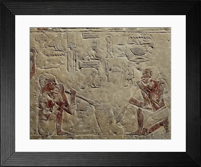 Framed Print : Relief depicting glass blowers. 2325 BC. Egyptian art. Old Kingdom. Relief on rock. EGYPT. Cairo. Egyptian Museum. Proc: EGYPT. Saqqara. Mastaba of Kaemrehu Framed Print : Relief depicting glass blowers. 2325 BC. Egyptian art. Old Kingdom. Relief on rock. EGYPT. Cairo. Egyptian Museum. Proc: EGYPT. Saqqara. Mastaba of Kaemrehu
