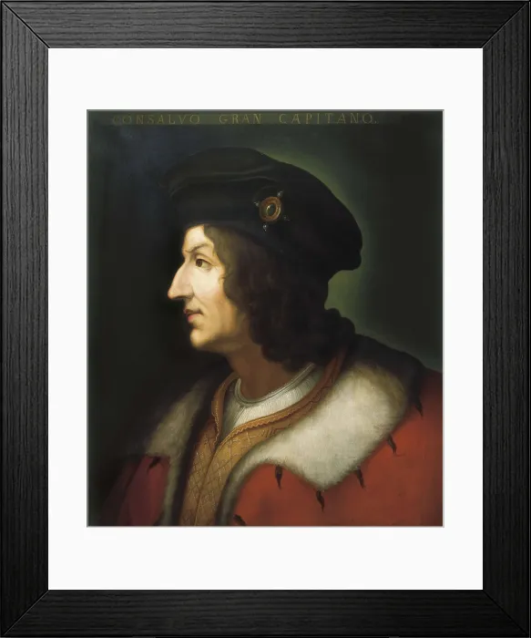 Framed Print : FERNANDEZ DE CORDOBA, Gonzalo, called 'El Gran Capitn' (1453-1515). Anonymous. Oil on canvas. AISA / Everett Collection**US SALES ONLY** Framed Print : FERNANDEZ DE CORDOBA, Gonzalo, called 'El Gran Capitn' (1453-1515). Anonymous. Oil on canvas. AISA / Everett Collection**US SALES ONLY**