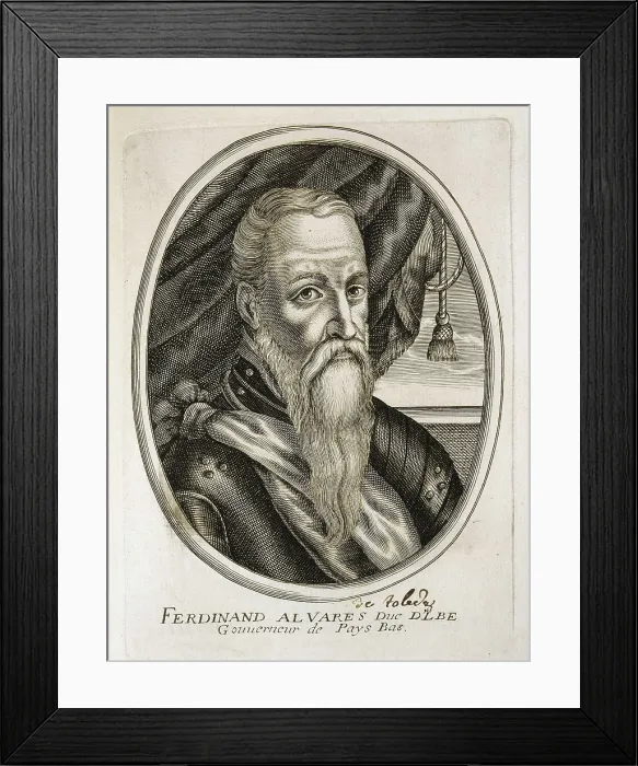Framed Print : ALBA, Fernando Alvarez de Toledo y Pimentel, Duke of (1507-1582); MONCORNET, Balthasar (h. 1600-1668)