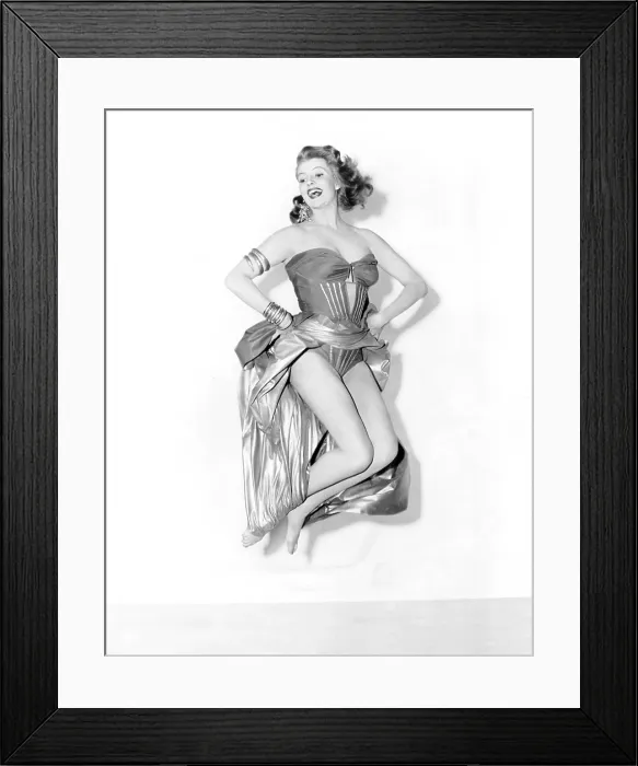 Framed Print : AFFAIR IN TRINIDAD, Rita Hayworth, in a gown by Jean Louis, 1952