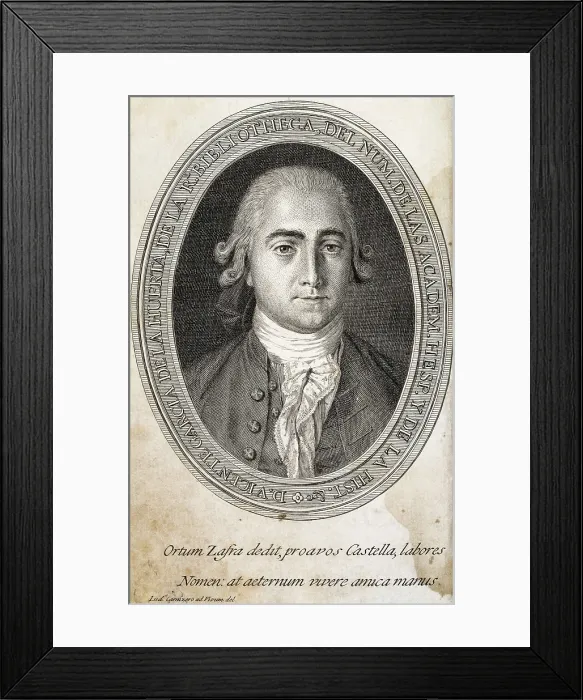 Framed Print : GARCIA DE LA HUERTA, Vicente (1734-1787). Poetic Works'. Title page. Etching. AISA / Everett Collection**US SALES ONLY**
