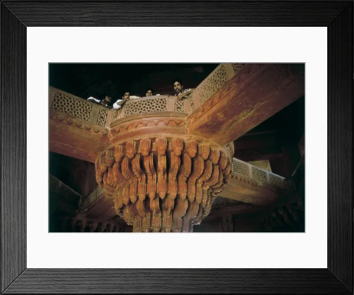 Framed Print : INDIA. UTTAR PRADESH. Agra. Fatehpur Sikri. Detail of a column, located in the mauseoleum inside the fortress. AISA / Everett Collection**US SALES ONLY** Framed Print : INDIA. UTTAR PRADESH. Agra. Fatehpur Sikri. Detail of a column, located in the mauseoleum inside the fortress. AISA / Everett Collection**US SALES ONLY**