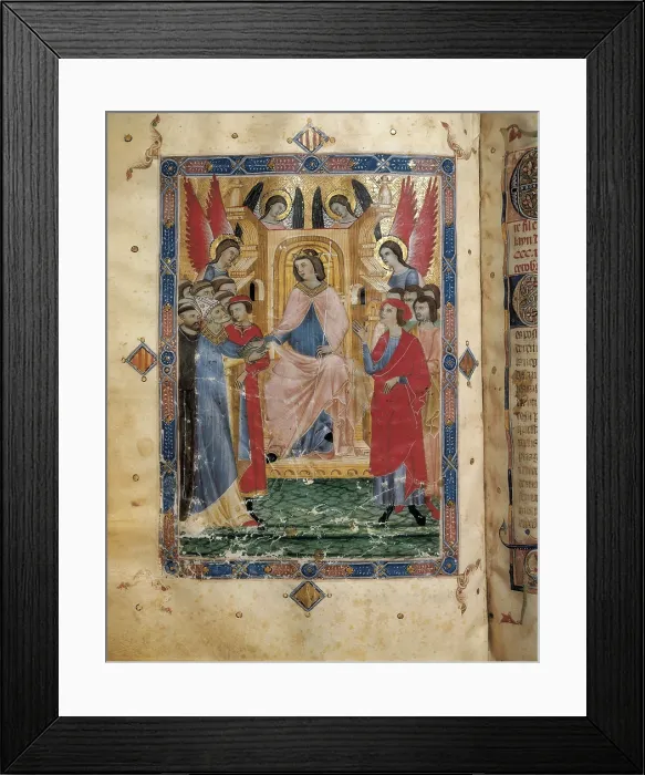 Framed Print : JaimesI the Conqueror. Fol 222v of the 'Llibre de franqueses i privilegis del Regne de Mallorca'. Gothic art. Miniature Painting. SPAIN. Palma de Mallorca Framed Print : JaimesI the Conqueror. Fol 222v of the 'Llibre de franqueses i privilegis del Regne de Mallorca'. Gothic art. Miniature Painting. SPAIN. Palma de Mallorca