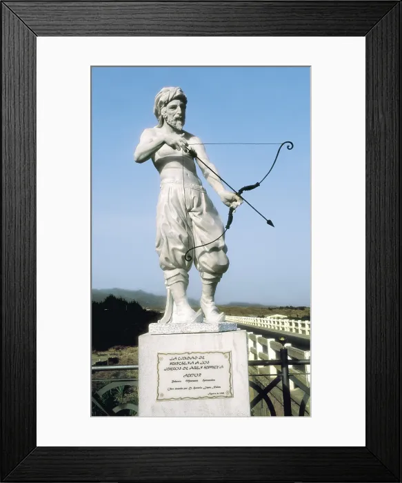 Framed Print : ABEN HUMEYA (1520-1569). Spanish Morisco nobleman. Monument to the Morisco Games of Aben Humeya (1569). SPAIN. ANDALUSIA. ALMERIA. Purchena