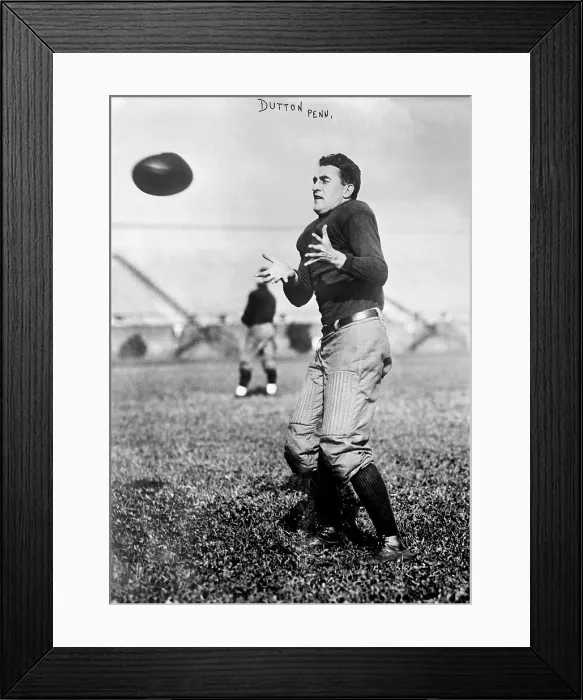 Framed Print : Football, Dutton, University of Pennsylvania, circa 1910-1915