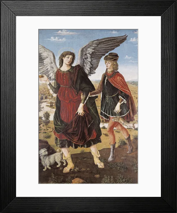 Framed Print : POLLAIOLO, Antonio Benci, called Antonio del (1431-1498). Tobias and the Angel. 1460. Renaissance art. Quattrocento. Oil on wood. ITALY. Turin. Galleria Sabauda (Sabauda Gallery)
