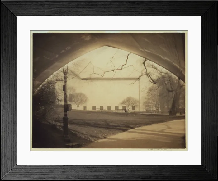 Framed Print : New York City, the Metropolitan Museum of Art seen through the Greywacke Arch, Central Park, photograph by Doris Ulmann, circa 1917 Framed Print : New York City, the Metropolitan Museum of Art seen through the Greywacke Arch, Central Park, photograph by Doris Ulmann, circa 1917