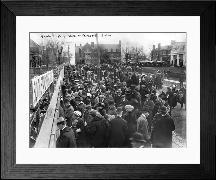 Framed Print : Football, Box office crowd going to Yale football game at Princeton. Nov. 12, 1910