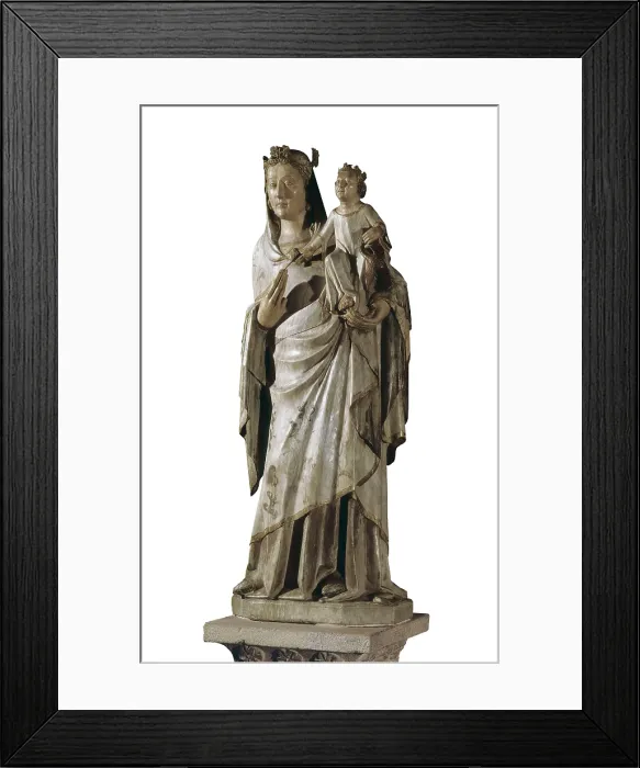 Framed Print : Virgin. 2nd half s.XIV. It has remains of polychromy. Attributed to the same artist as the Virgin from Boixadors (Anoia) one, which is in the Museu Episcopal of Vic. Sculpture Framed Print : Virgin. 2nd half s.XIV. It has remains of polychromy. Attributed to the same artist as the Virgin from Boixadors (Anoia) one, which is in the Museu Episcopal of Vic. Sculpture