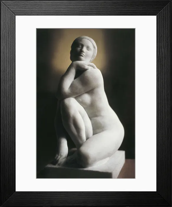 Framed Print : CLARA i AYATS, Josep (1878-1958). The Goddess. 1908-1910. SPAIN. Barcelona. City Hall. Another copy is located at the City Hall. Noucentisme. Sculpture on marble