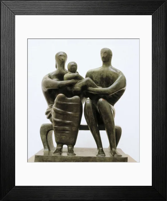 Framed Print : MOORE, Henry (1898-1986). Family Group. 1949. Sculpture on bronze. UNITED KINGDOM. London. Tate Gallery. AISA / Everett Collection - Image has fine art copyright