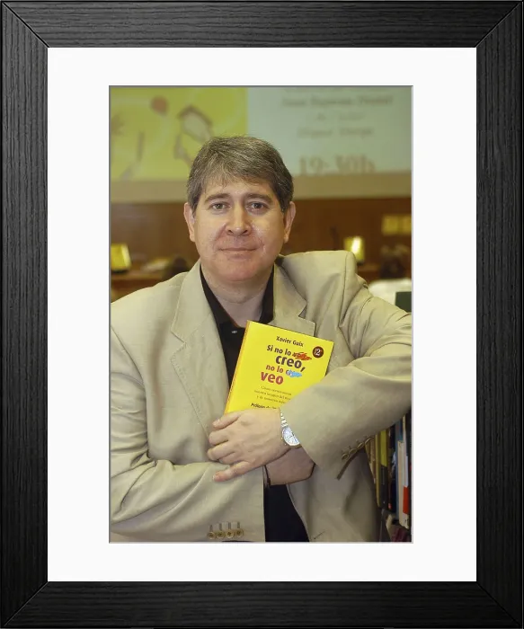 Framed Print : GUIXXavier. Psychologist and writer. 2005. Oscar Elias / AISA / Everett Collection (184405)**US SALES ONLY**
